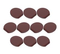 HOMOCONO 10 Piezas Cuñas Ovaladas de Goma para Muebles, Almohadillas Antideslizantes Marrones Absorción de Vibraciones y Protección del Suelo para Oficinas y Comedores