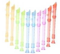 HOMOCONO 10 piezas Flauta Plástica para Mini Transparente Instrumento Musical Portátil para Educación Temprana y Aprendizaje Musical Infantil Color Aleatorio Color Aleatorio