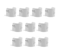 HOMOCONO 10 Piezas Soportes de Brida de Acero Inoxidable Blanco | Montaje en Pared o Techo, Orificios Preperforados, Forma, para Baños y Valencias