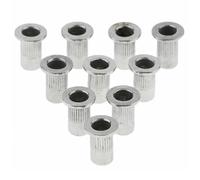 HOMOCONO 10 Tuercas Remachables de Acero Inoxidable M5 Inserto Roscado de Cabeza Plana, Tuerca Remachable Útil para Chapa Metálica, Aluminio y Plástico, Fijación Industrial y Herramientas