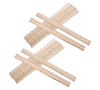 HOMOCONO 10 Unidades Regla de Madera Doble Escala una Cara, Borde Liso y Grosor Óptimo, Adecuada para Actividades de Dibujo Matemático y Diseño, Agarre Seguro y Estabilidad