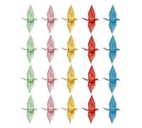 HOMOCONO 100 Grullas de Origami de Papel de 6 Cm Hechas a Mano para Decoración en Bodas y San Valentín, Pack de 100 Piezas para Obsequio y Fiesta Color Aleatorio