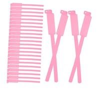 HOMOCONO 100piezas Pulseras De Identificación Médica Resistentes Al Agua Para Hospitales Pulseras Desechables y Ajustables Color Rosa