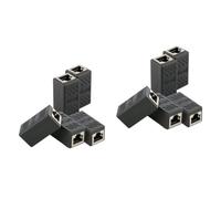 HOMOCONO 10piezas Acoplador Ethernet Apantallado Conector In-Line Doble Hembra Negro Extiende Conexiones De Cables De Compatible