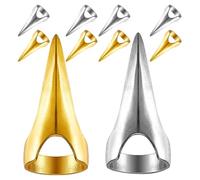 HOMOCONO 10piezas Anillos Metálicos para Seccionar y Trenzar Cabello Accesorios Punk Dorado y Plateado Herramientas Versátiles para Estilistas y Salones de Belleza Diseño Cómodo y Duradero