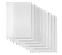 HOMOCONO 10piezas Funda Protectora Transparente para Libros de Unidades y Reutilizable con Sellado Adhesivo Antideslizante para Estudiantes y Profesionales