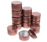 HOMOCONO 12 Piezas Recipientes para Velas de Aluminio 50ml, Sellado Fuerte