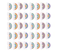 HOMOCONO 150 Piezas Adorno de Madera para Manualidades DIY Accesorio de Rebanada de Madera Colorido Superficie Lisa sin Rebabas