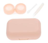 HOMOCONO 1juego Estuche De Lentes De Portátil con Espejo Kit De Cuidado De Lentillas Caja De Almacenamiento y Práctica para y