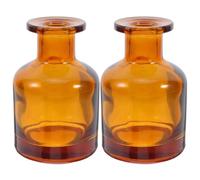 HOMOCONO 2 Piezas Difusor de Varillas de Vidrio Cilíndrico 100ml | Ámbar Decorativo, para Salón y Hogar, Estable, Hermético, Aroma Suave, Estilo Elegante