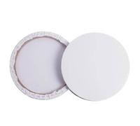 HOMOCONO 2 Piezas Lienzo de Algodón Estirado Redondo 20cm Bastidor de Madera, Compatible Tempera y Acrílicos, para Manualidades y Pintura Profesional