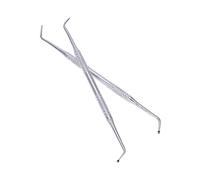 HOMOCONO 2 Piezas Limpiador y Empujador de Cutículas Inoxidable Doble Punta para Uñas Encarnadas Cuidado Profesional Portátil