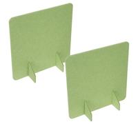 HOMOCONO 2 Piezas Separador de Escritorio de Fieltro Color Verde Claro Resistente a Deformaciones y Autoportante, Divisor Moderno Adecuado para Estaciones de Trabajo y Aulas