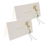 HOMOCONO 2 Tarjetas de Agradecimiento Elegantes en Papel Blanco, Diseño Clásico y Interior en Blanco, para Shower y Despedida de Soltera