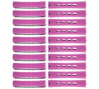 HOMOCONO 20 Rulos Cabello Estilo Americano Tapas, Rodillos Autosujetables de Plástico Morado Tamaño 1.9 Cm, Set de 20 Piezas para Peluquería y Uso Doméstico