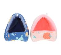 HOMOCONO 2piezas Nido Cálido para Hámster y Ardillas Algodón, Cama de Invierno para Mascotas Pequeñas, Resistente al Viento y No se Deforma, Adecuado para Descanso