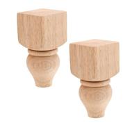 HOMOCONO 2piezas Patas De Madera para Muebles Reemplazo De Patas De Mesa De Sofá Soporte para Muebles Otomanos Sin Terminar Hechas Mano para Uso Salas De Estar Dormitorios