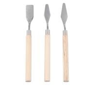 HOMOCONO 3piezas Cuchillo de Mezcla para Pintura Acrílica y Óleo Cuchillas Inoxidable para Textura Puntas Redondas Planas y Estrechas Herramientas para Arte y Pintura
