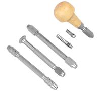 HOMOCONO 4 Piezas Taladro Manual Cabezal y Doble Cabezal, Acero Aleado y Madera, Boca de Cable, Perforación y Buen Agarre, para Madera y Chrysophoron, Uso Doméstico
