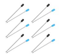 HOMOCONO 40 Piezas Recambios Cortos para Bolígrafo Cross de 7cm Tinta Negra y Azul, Punta Mediana de 1mm, Recarga de Tinta Cruzada Fácil de Reemplazar para Decoracion Colegio