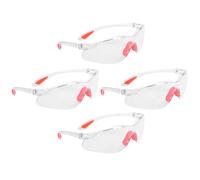 HOMOCONO 4piezas Gafas de Seguridad con Silicón Unidades Lentes de Policarbonato Antichoque Ajustables y Antimarcas para Trabajo al Aire y Talleres