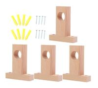 HOMOCONO 4piezas Soportes De Madera para Barras De Cortinas Resistentes Soporte Riel Cortina