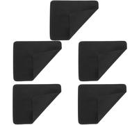 HOMOCONO 5 Paños de Limpieza para Gafas de Microfibra, Paño para Limpiar Lentes de Alta Absorción, Tamaño 14.5x17.5 Cm, Color Negro, Adecuado para Pantallas de Móviles, Cámaras