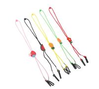 HOMOCONO 5 Piezas Ajustables de Silicona y Poliéster para Sujetar Infantiles Diseño de Dibujos Animados Ligera y Portátil para Actividades Escolares Aire Libre