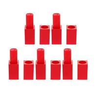 HOMOCONO 5 Tubos de Lápiz Labial Succión Magnética de Plástico Abs para Bálsamo Labial DIY Cierre Seguro en Color Rojo para Uso Casero