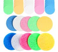 HOMOCONO 50 Esponjas Desmaquilladoras Redondas de Esponja para Limpieza Facial Profunda, Portátiles Viajes, Accesorios de Maquillaje Reutilizables