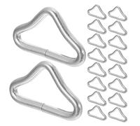 HOMOCONO 50 Piezas Hebillas Metálicas Triangulares para Camas Elásticas Anillos de Zinc Recubiertos para Mejorar el Rebote y Asegurar Correas en Cocinas y Baños