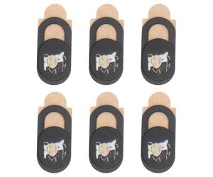 HOMOCONO 6 Fundas Deslizantes para Cámara de Privacidad en Abs Negro, Ultra Delgadas y Estéticas para Webcam y Portátil, Protección Discreta y Segura