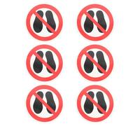 HOMOCONO 6 Pegatinas Autoadhesivas de Advertencia de No Pisar para Equipos Peligrosos, Material Pp, Forma Redonda, Fáciles de Usar en Fábricas y Salas de Maquinaria