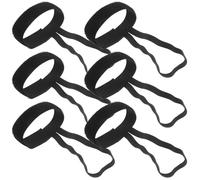 HOMOCONO 6 Piezas Pulsera de Fútbol para Árbitros Muñequeras de Árbitro Negro Poliéster Indicador de Caída Accesorio Práctico Diarios