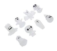HOMOCONO 8 Piezas Muñeca Luminosa de Demonios de Halloween en Resina Beige