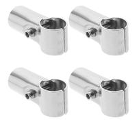 HOMOCONO Abrazaderas Metálicas para Tubos de Valla de Cadena, 4 Piezas, Acero Inoxidable 25 MM, Fijación para Montaje de Paneles en T en Jardín