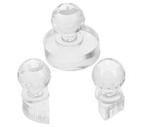 HOMOCONO Accesorio Cosmético 3 Piezas para Prensar Sombras y Rubor Moldes Acrílicos 1/4 y 1/2, Herramienta Compacta para Maquillaje de Ojos y Polvos en Casa