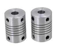 HOMOCONO Acoplamientos Flexibles Pack de 2 Unidades de Eje de Acero Inoxidable 8x25 Mm, Conector de Unión para Impresora 3d Accesorio para Motor Paso a Paso en Fabricación Aditiva