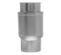 HOMOCONO Adaptador de Codo Tubo Corrugado Flexible de Acero Inoxidable, Válvula de Retención 60 Mm para Tubo de Ventilación de Calentador de Agua a Gas para Instalación en Cocinas