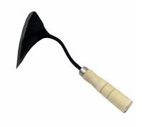 HOMOCONO Azada Pequeña de Mano Mango de Madera y Acero al Carbono Medio, Diseño Ergonómico y Resistente para Deshierbar y Jardinería en Exteriores