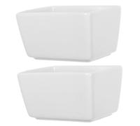 HOMOCONO Azucarero de Cerámica Blanco Rectangular, Soporte para Paquetes de Azúcar, Fácil de Limpiar, Uso Prolongado, Adecuado para Mesas de Comedor y Café, Pack de 2 Piezas