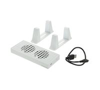 HOMOCONO Base Vertical y Ventilador Climatizador con Ventilador de Refrigeración con Soporte Abs, Dos Puertos USB para Consola de Videojuegos Adecuado para Decoración Verano