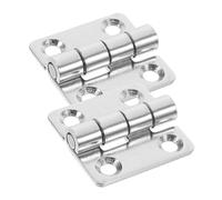 HOMOCONO Bisagras Metálicas Pequeñas para Puertas de Granero, 2 Piezas de Hierro Ajustables y Silenciosas, Ideales para Puertas de Sótano y Lavandería, Color Plata