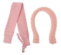 HOMOCONO Bolsa de Agua Caliente en Forma Cuidado del Cuello, Silicona y Tejido, Resistente a Fugas y Frío, Adecuado para Uso en Casa y Viaje en Invierno Color Aleatorio