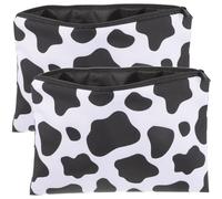 HOMOCONO Bolsa de Cosméticos de Viaje Estampado de Vaca, Organizador Multifuncional de Poliéster para Mujer, Pack de 2 Piezas para Artículos de Tocador y Accesorios Personales