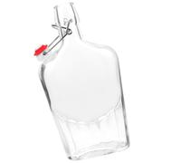 HOMOCONO Botella de vidrio con tapa sellada de 500ml para licor y jugos, diseño reutilizable y hermético, ideal para fiestas, bares y consumo doméstico