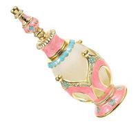HOMOCONO Botella Estilo Elegante de Oriente Medio de Fragancia de 25ml en Vidrio y Metal Color Rosa para Almacenar Aceites Esenciales y Perfumes