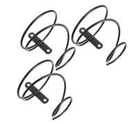 HOMOCONO Botellero de Pared para Vino de Hierro Negro, Diseño Colgante en Espiral, Ahorro de Espacio, Paquete de 3 Piezas, Estilo Simple y Elegante para Cocina y Bar