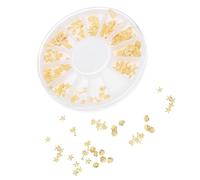 HOMOCONO Caja de 1 Pieza Remaches Metálicos Dorados para Decoración de Uñas Elegantes y Atractivas, Accesorios DIY para Manicura Femenina en Diseño Corporal