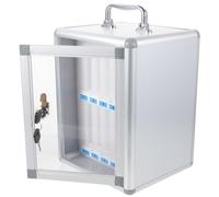 HOMOCONO Caja de Seguridad para Teléfono Móvil con Manija, Aleación de Aluminio y Tablero de Fibra, Número para Fácil Identificación, Adecuado para Fábrica o Escuela